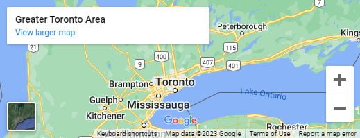 Map of the Greater Toronto Area