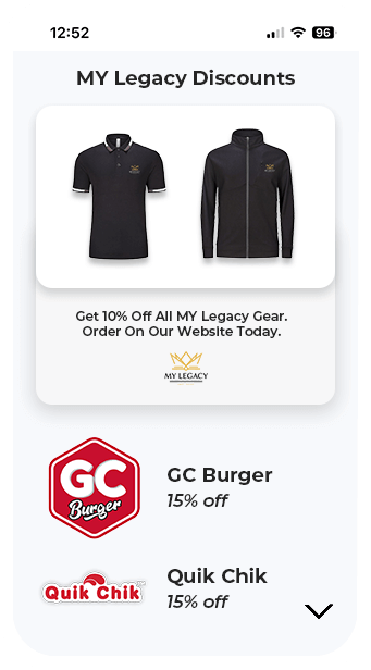 legacy rewards card discounts