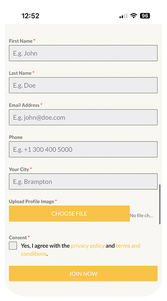 registering for the legacy rewards card on mobile